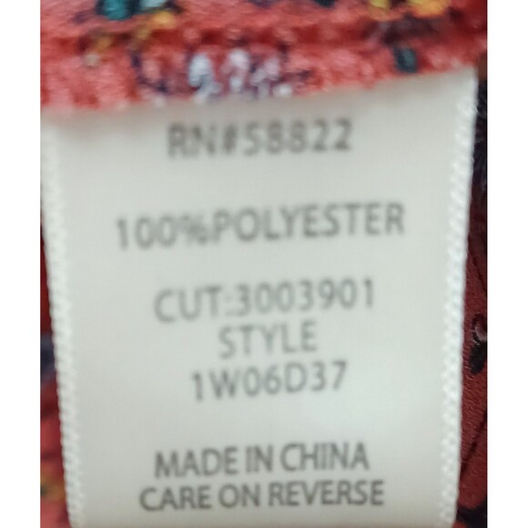Max Studio Floral Print Cottage Core Tie Front Blouse  Size 1X - Picture 9 of 9